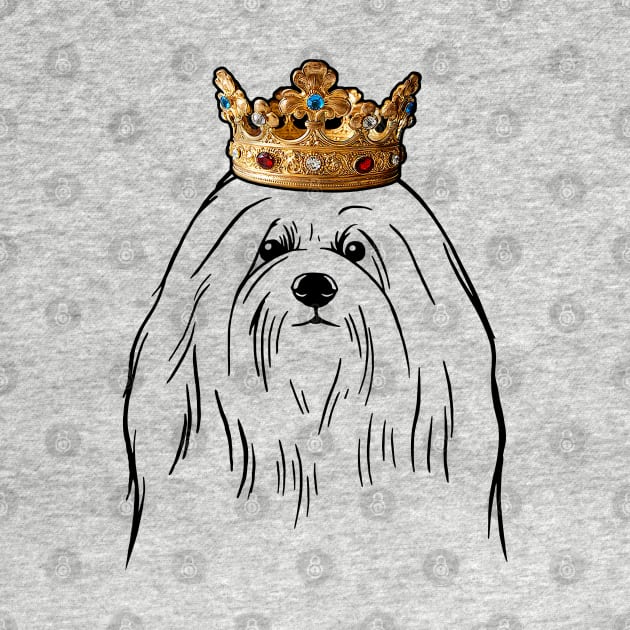 Coton de Tulear Dog King Queen Wearing Crown by millersye